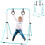 Homcom HOMCOM Adjustable Height Foldable Kids Gymnastics Bar, Green 9