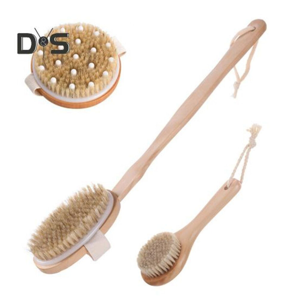 3Pcs/Set Natural Wooden Bath Brush Set Skin Dry Brushing Body Brush with Disassemble Assemble Design