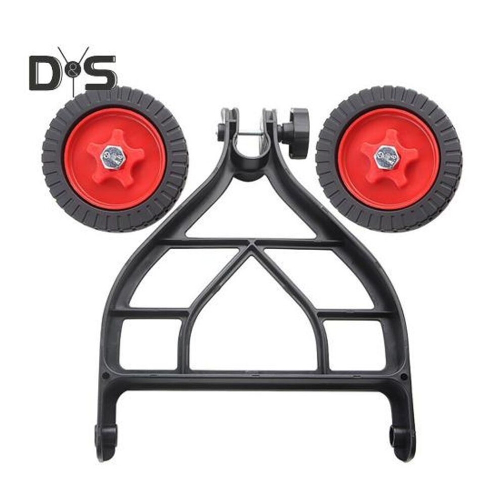 Lawn Mower Support Wheel for Weed Trimmer Triangular Structure Easy Install Mower Auxiliary Wheels Adjustable Grass Trimmer Support Wheel for Gas