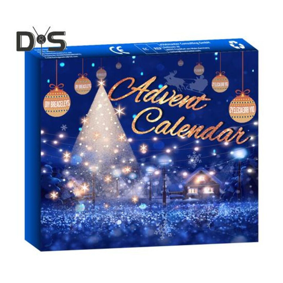 2024 Christmas Advent Calendar Bracelet Set 24 Days Bracelet Jewelry Diy Making Kit For Girls Teens Xmas Countdown Decorations