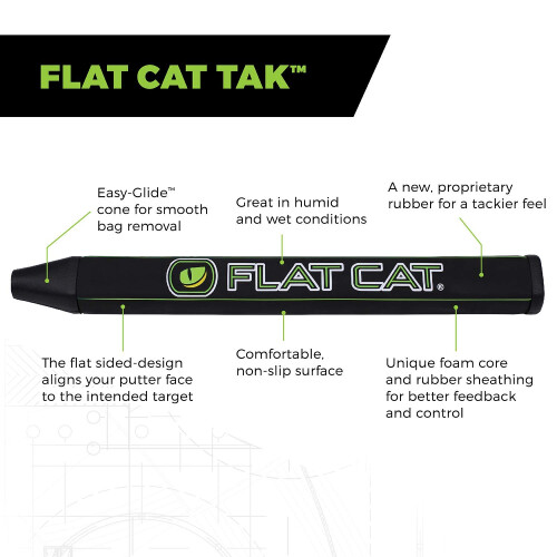 FLAT CAT TAK Putter Grip Svelte 8726, Ελαφρώς Μεγαλύτερη Ρούστικα Γκολφ Grip 2