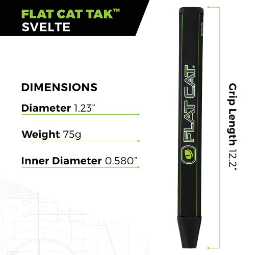FLAT CAT TAK Putter Grip Svelte 8726, Ελαφρώς Μεγαλύτερη Ρούστικα Γκολφ Grip 1