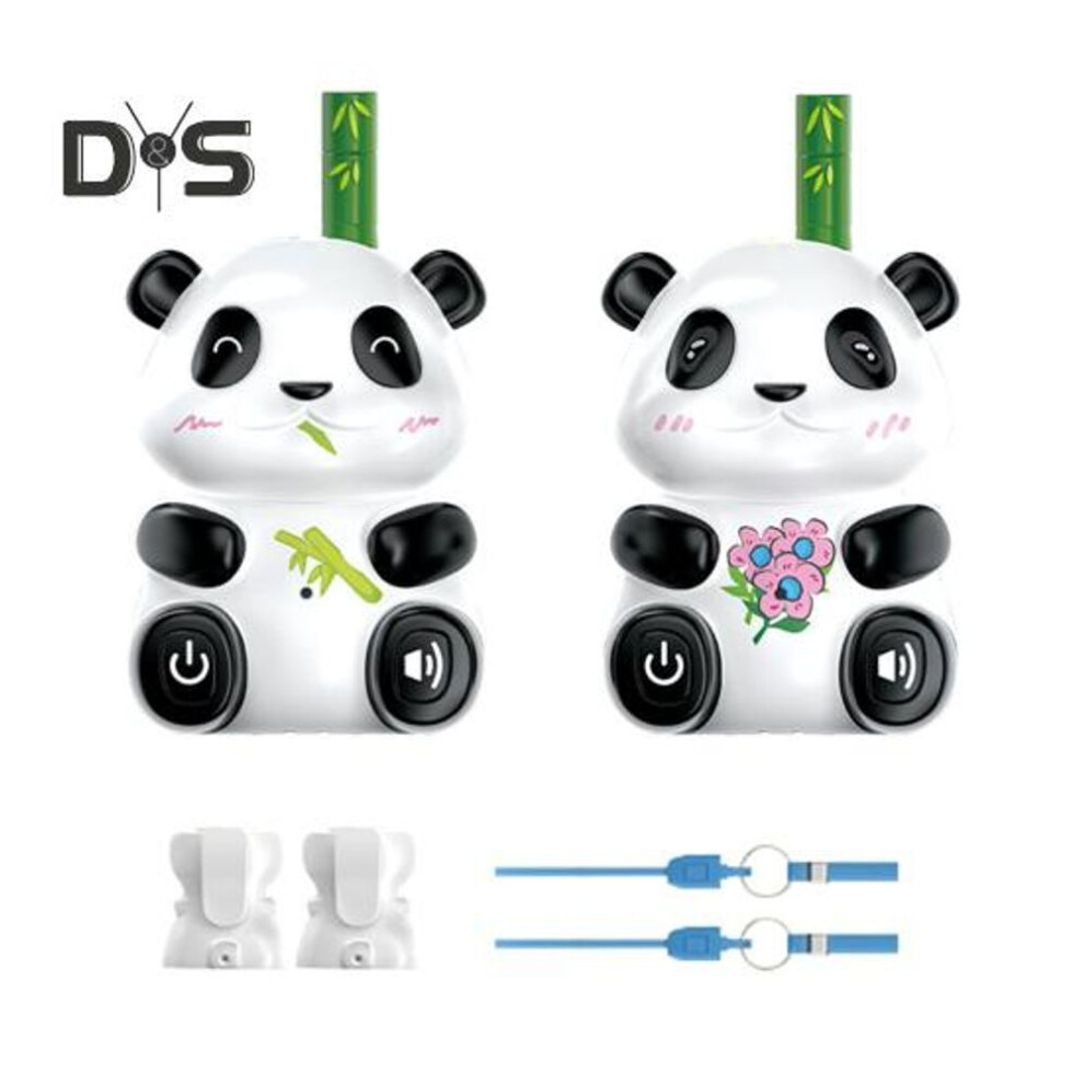 Kids Walkie Talkies Interactive Panda Shape Walkie Toy for Outdoor Adventures Mini Handheld 2 Way Radio for Toddler Boys And Girls