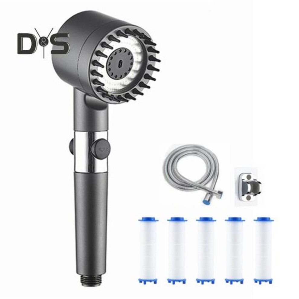Turbo Filtered Shower Head With Hose High Pressure Performance Advanced Filtration System Adjustable Water Flow Modes Shower Head