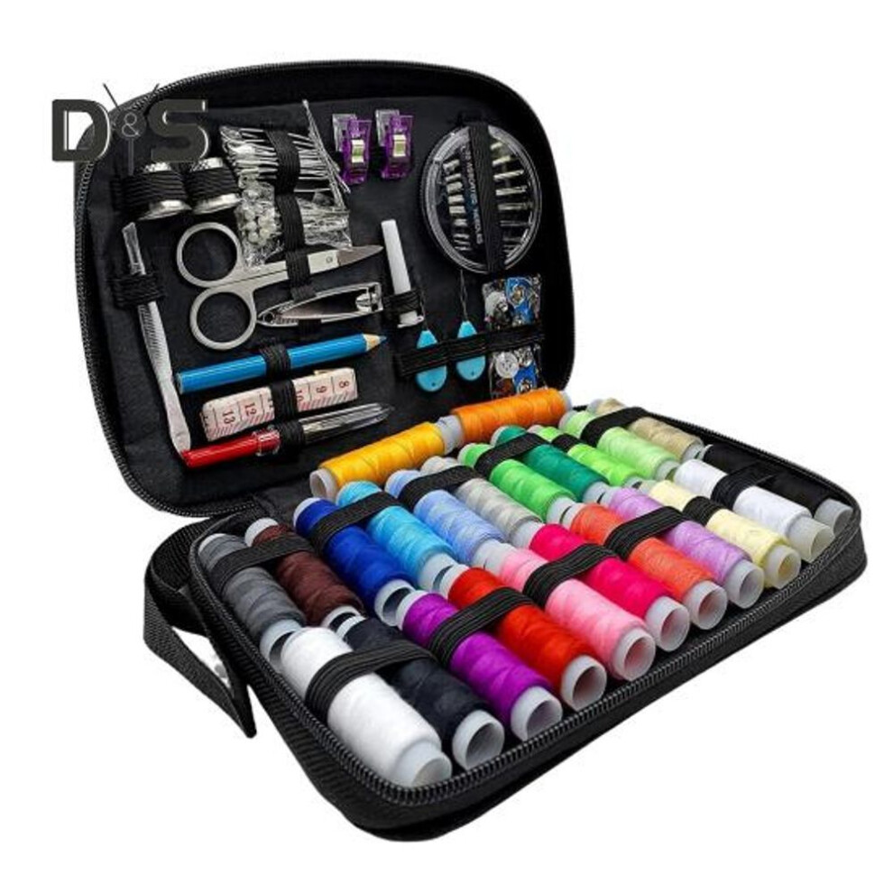 101Pcs/Set Sewing Kit with Case Colorful Thread Needle Tailor Scissors Ruler Pins Adults Professional Beginner Portable Sewing Accessories Supplies