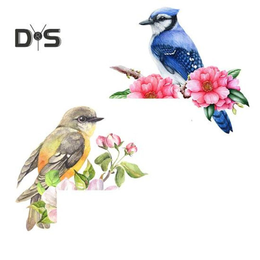 Bird Flower Branch Switch Sticker Removable Self-adhesive Waterproof PVC Living Room Bathroom Light Switch Wall Socket Outlet Decoration Decal