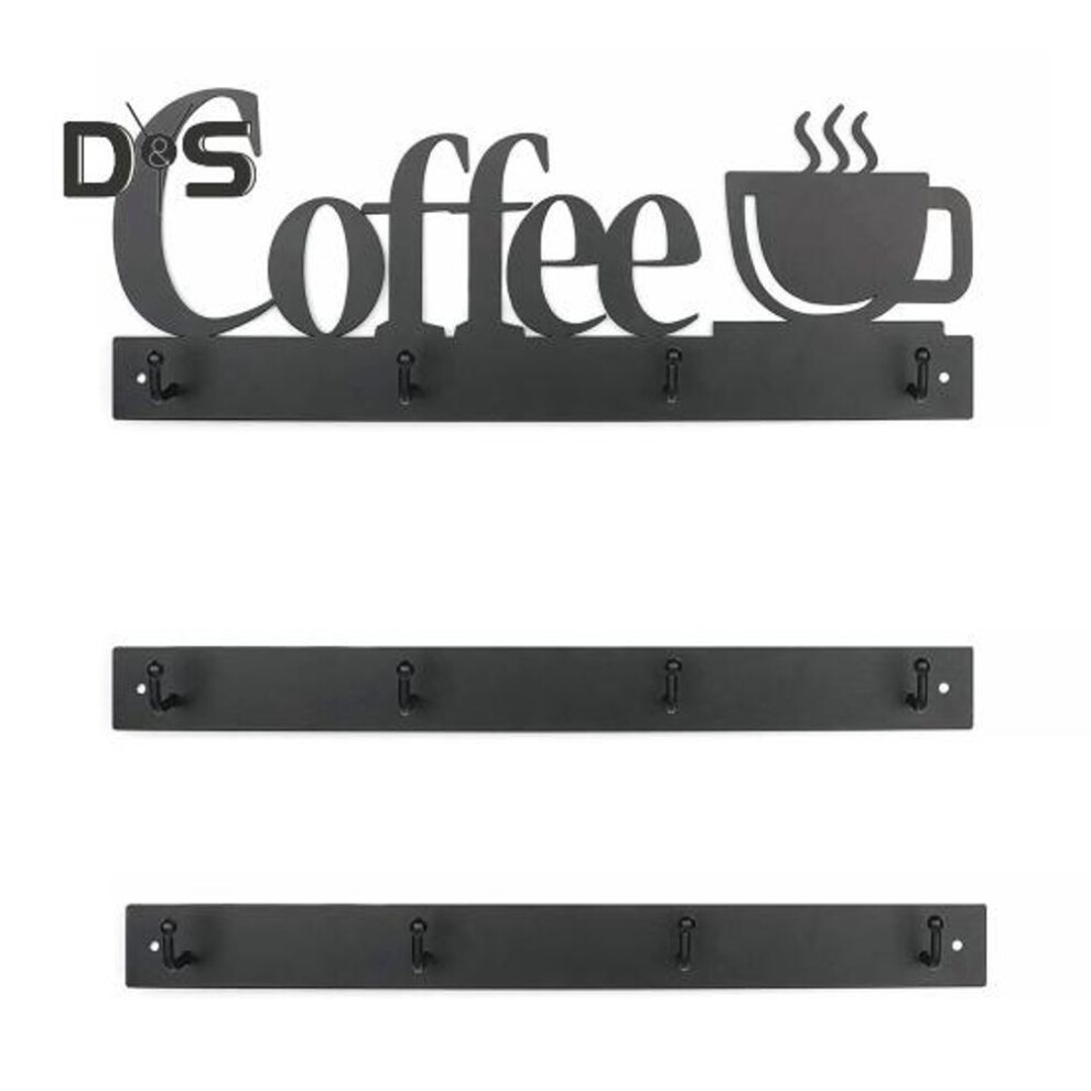 3Pcs Wall Mount Mug Wall Rack Coffee Cup Holder with Heavy Duty Hooks Easy to Install Rustproof Tea Cup Hanger Display Decor