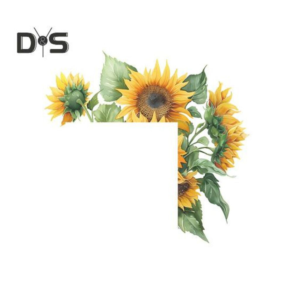 Sunflower Switch Sticker Removable Self-adhesive Waterproof PVC Living Room Bathroom Light Switch Wall Socket Outlet Decoration Decal