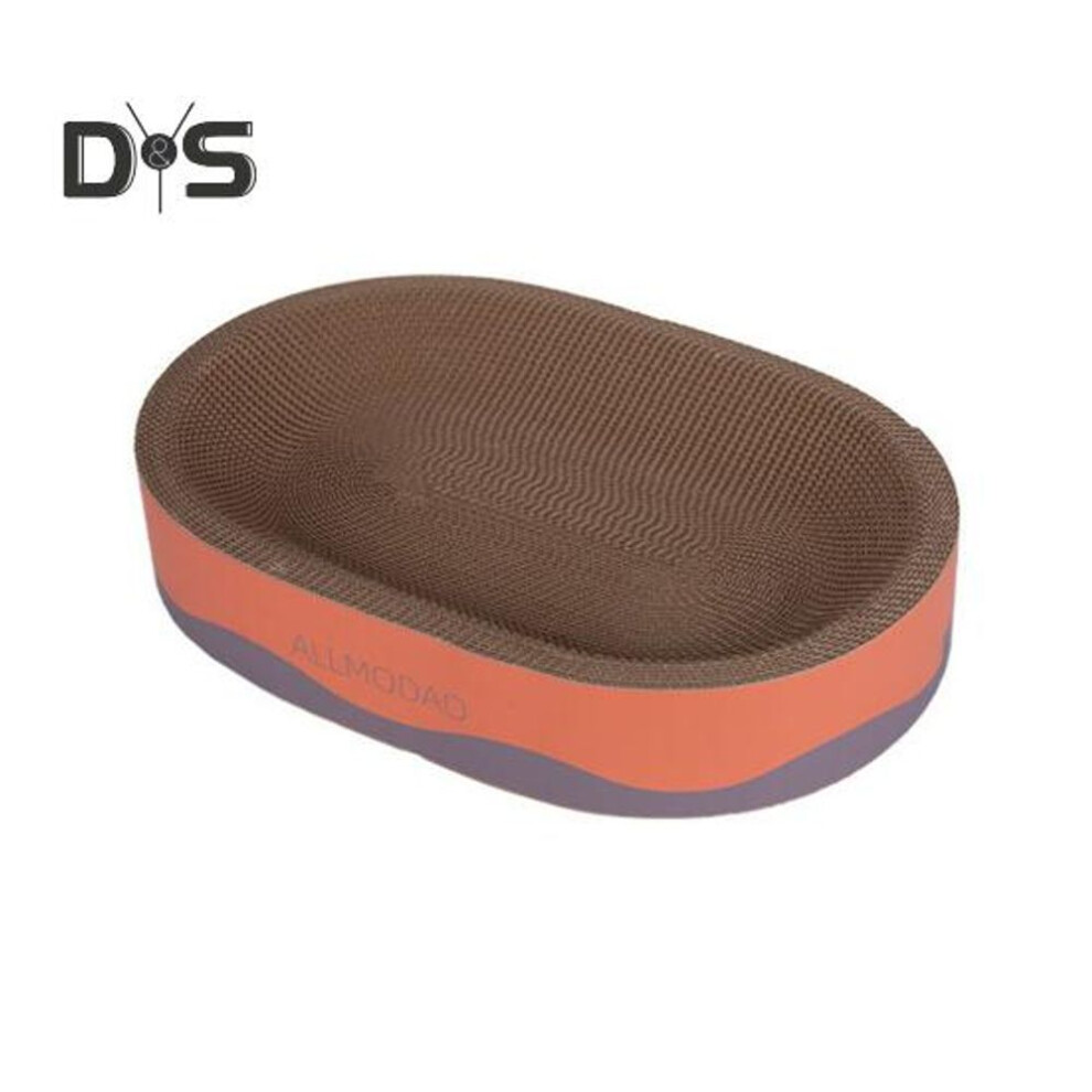 Cat Scratching Board Oval Cat Scratcher Bed Cardboard Large Cat Grinding Claw Lounge Scratch Pad Bowl For Indoor Cats