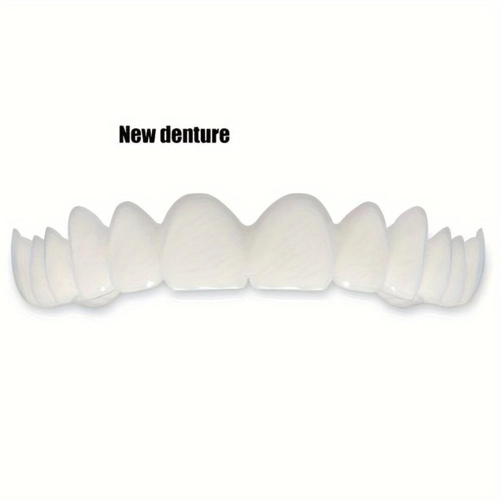 Two Pairs of Replacement Denture Accessories, White Denture Veneer to Fill Interdental Holes, Suitable for Men and Women
