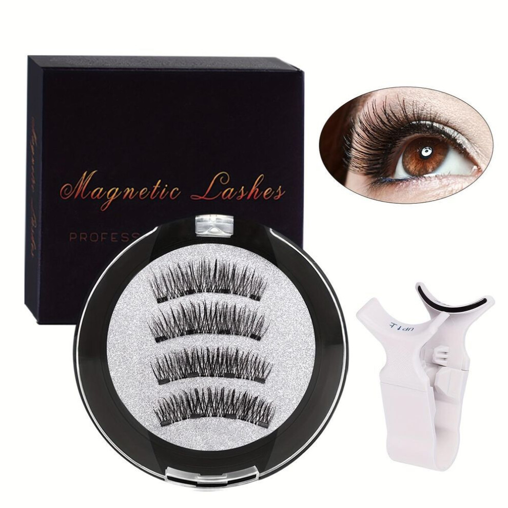 Magnetic Eyelash Kit - Reusable, Glue-free False Lashes With Applicator & Alcohol-free Materials, Professional Eye Makeup Tools