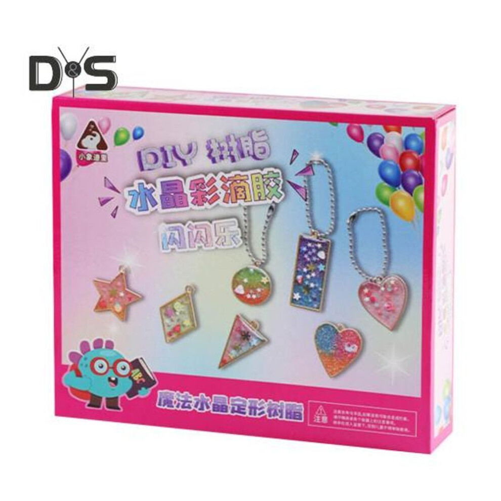 1 Set Diy Epoxy Hanging Decoration Kit With Beads Glitter Charm Tools Kids Adults Beginner Handmade Epoxy Hanging Ornament Necklace Pendant Crafts