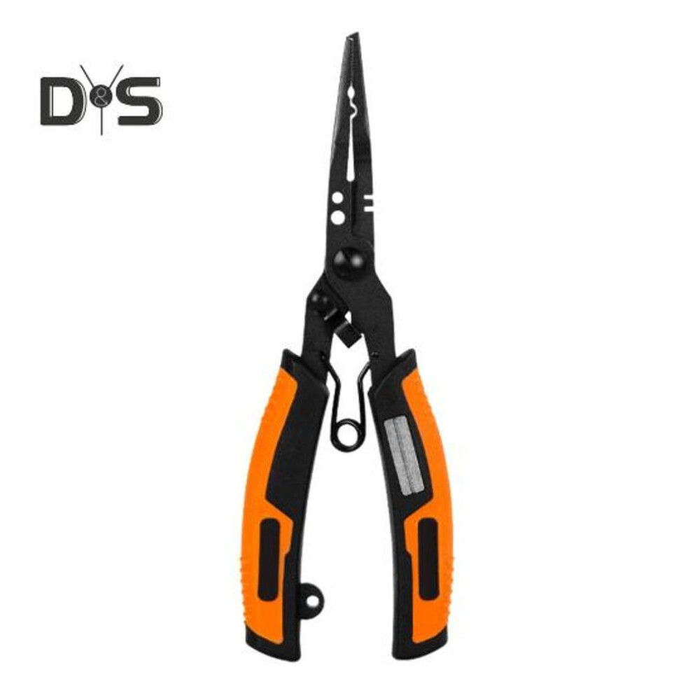 Stainless Steel Fishing Pliers Ergonomic Handle Portable Multifunction Ring Opener Pe Line Cutter Hooks Remover Sharpener Fishing Line Scissor