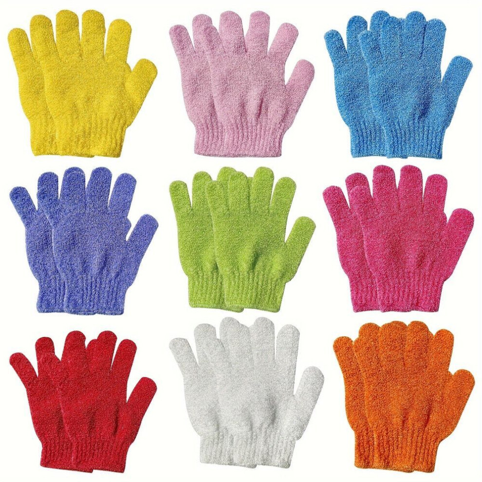 Exfoliating Mitts 10 Pack - Double Sided, Deep Cleansing Of Dead Skin, Suitable For Beauty Spa Massage Skin Bath, Body Scrub Bath Accessories