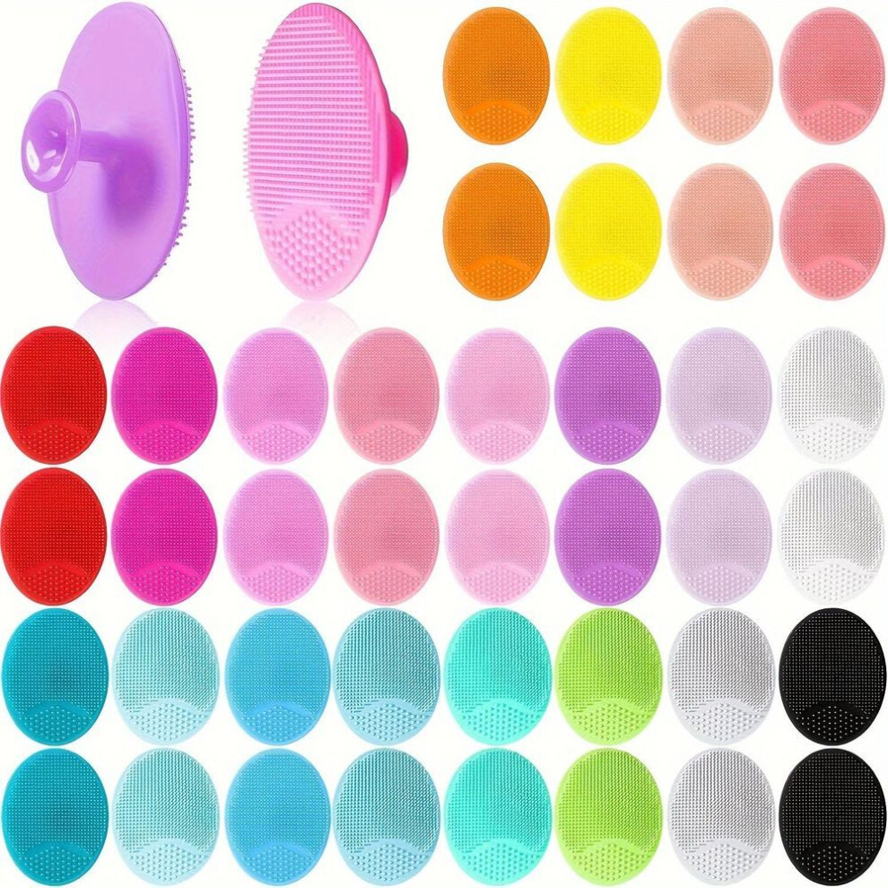 Silicone Facial Exfoliator Set - 40pcs Soft Brush For Deep Clean, Blackhead Removal, Daily Skin Care