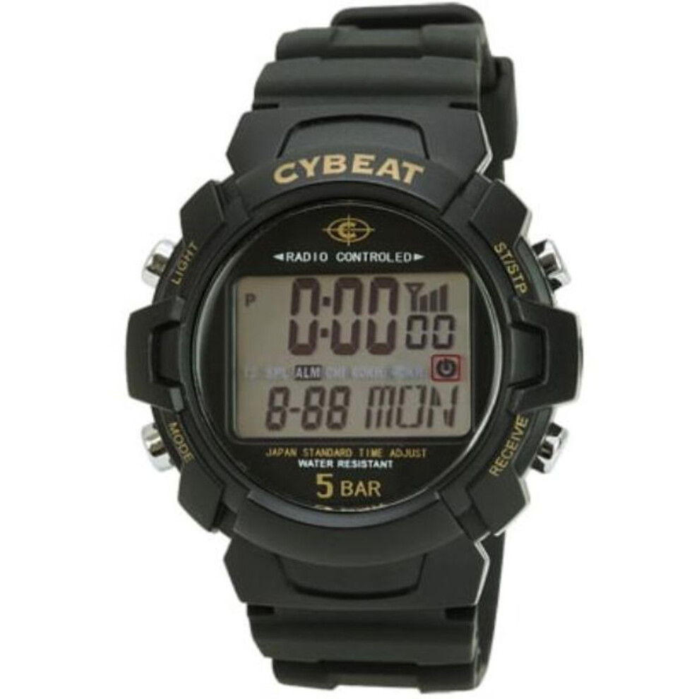 J-AXIS Men's WRC15-BK ( Sun Flame) Round Watch Black Resin Digital