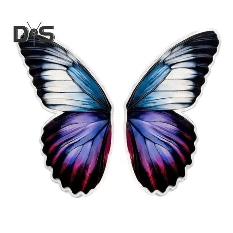 Butterfly Transparent Bookmark Clear Page Marker Violet And Blue Butterfly Wings Light Catcher Reading Accessory for Readers Students Book Lovers