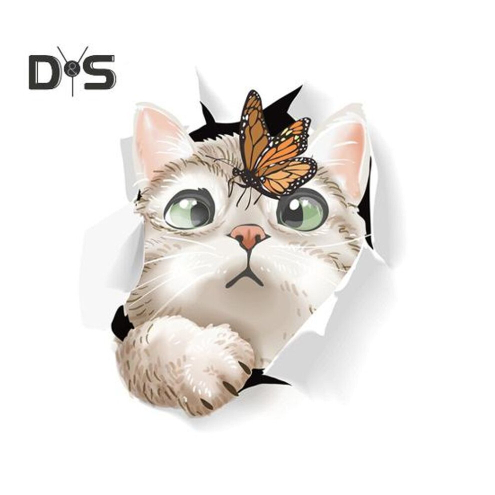 Decorative Toilet Sticker Self-adhesive Waterproof Easy-peel Traceless Bathroom Toilet Lid Sticker Cat Shaped Decal