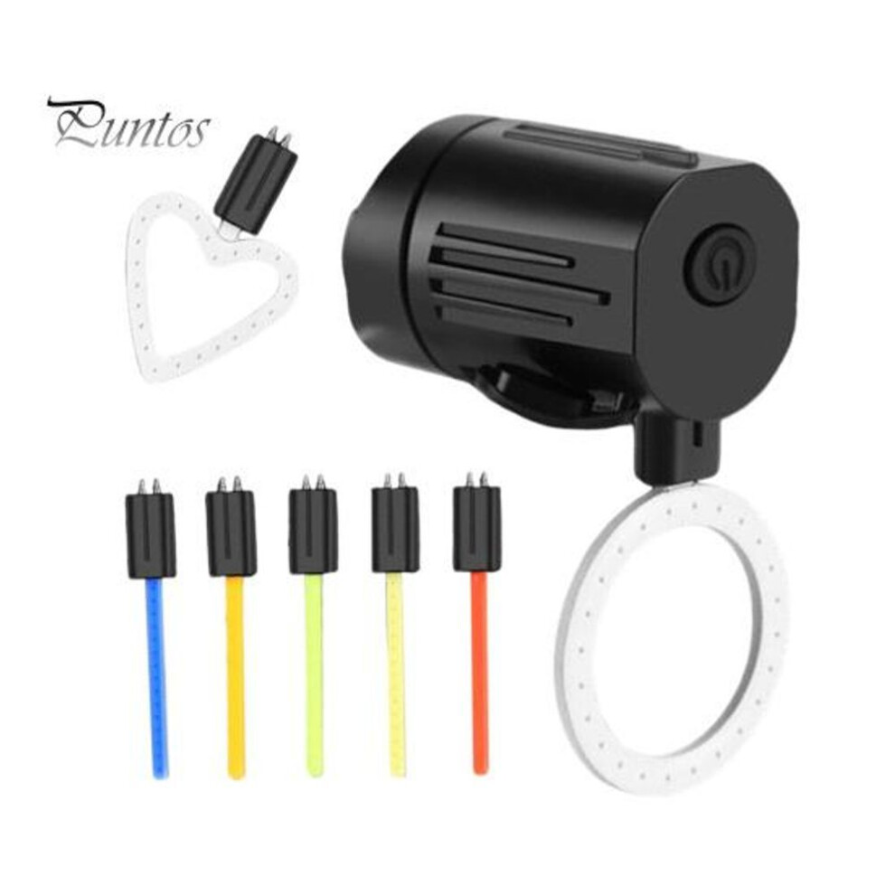8pcs/set Bicycle Tail Light With 7 Detachable Lamp Bars Type-c Rechargeable Mtb Road Mountain Bike Rear Night Riding Bike Safety Warning Rear Lamp