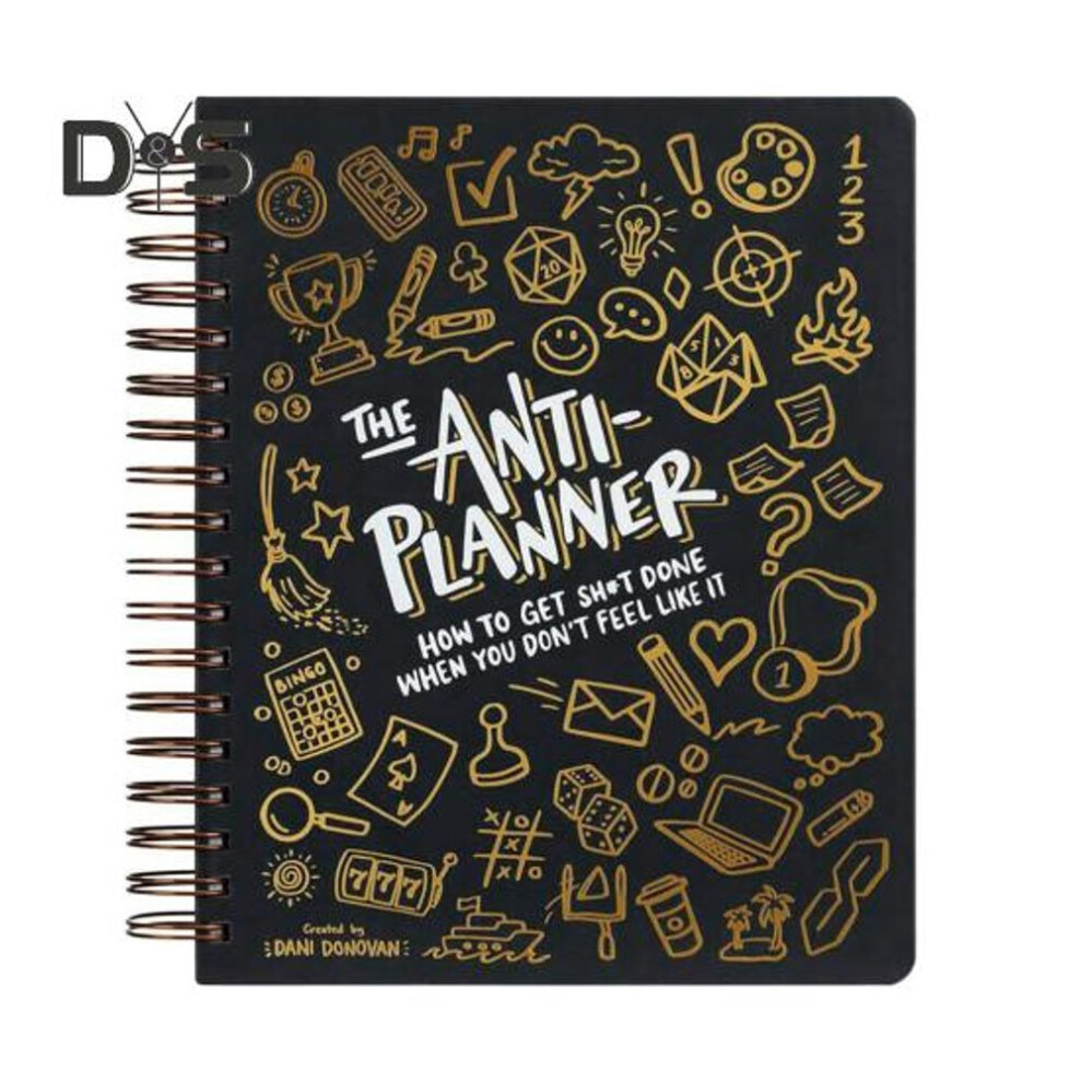 Anti-Planner Notebook Premium White Paper Anti-Bleed Design ADHD-Friendly Daily Organizer with Comics Coloring Pages And Strategies
