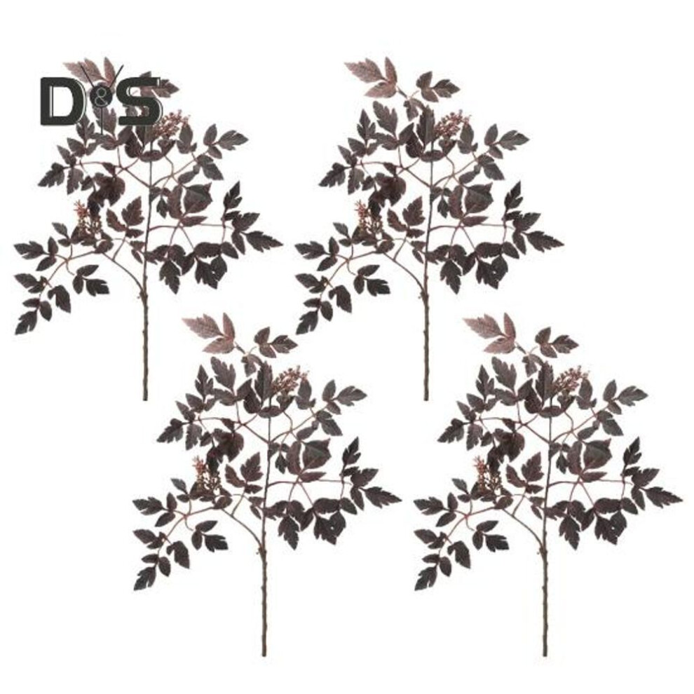 4Pcs 24 Inch Artificial Leaves Faux Fall Stems Fake Branches for Home Vase Dining Table Holiday Patio Fireplace Decor Indoor Artificial Greenery