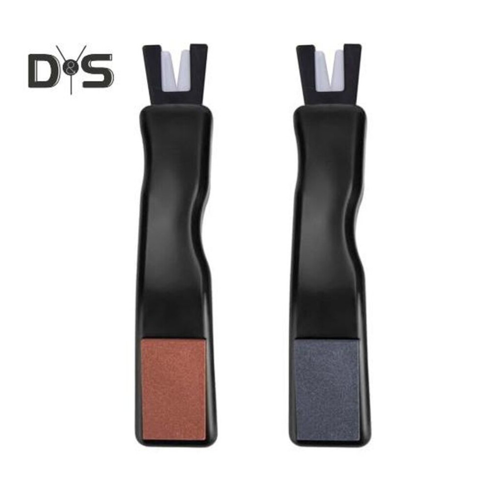 2 Pcs Ice Skate Sharpener Ceramic V-shaped Skate Blade Sharpening Tool Double-sided Whetstone Ice Hockey Skate Sharpener Accessories