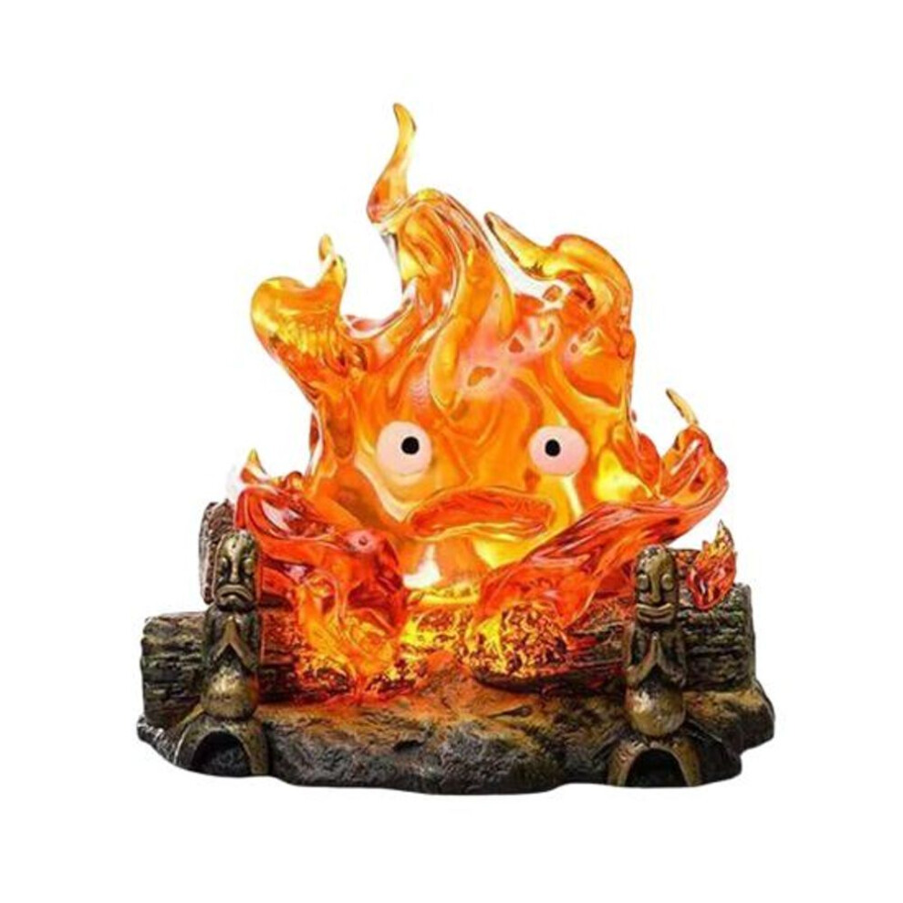 Cartoon Flame Night Light Heart Flame Table Lamp Kids Bedroom Bedside Led Nursery Light Desktop Decoration Christmas Gift