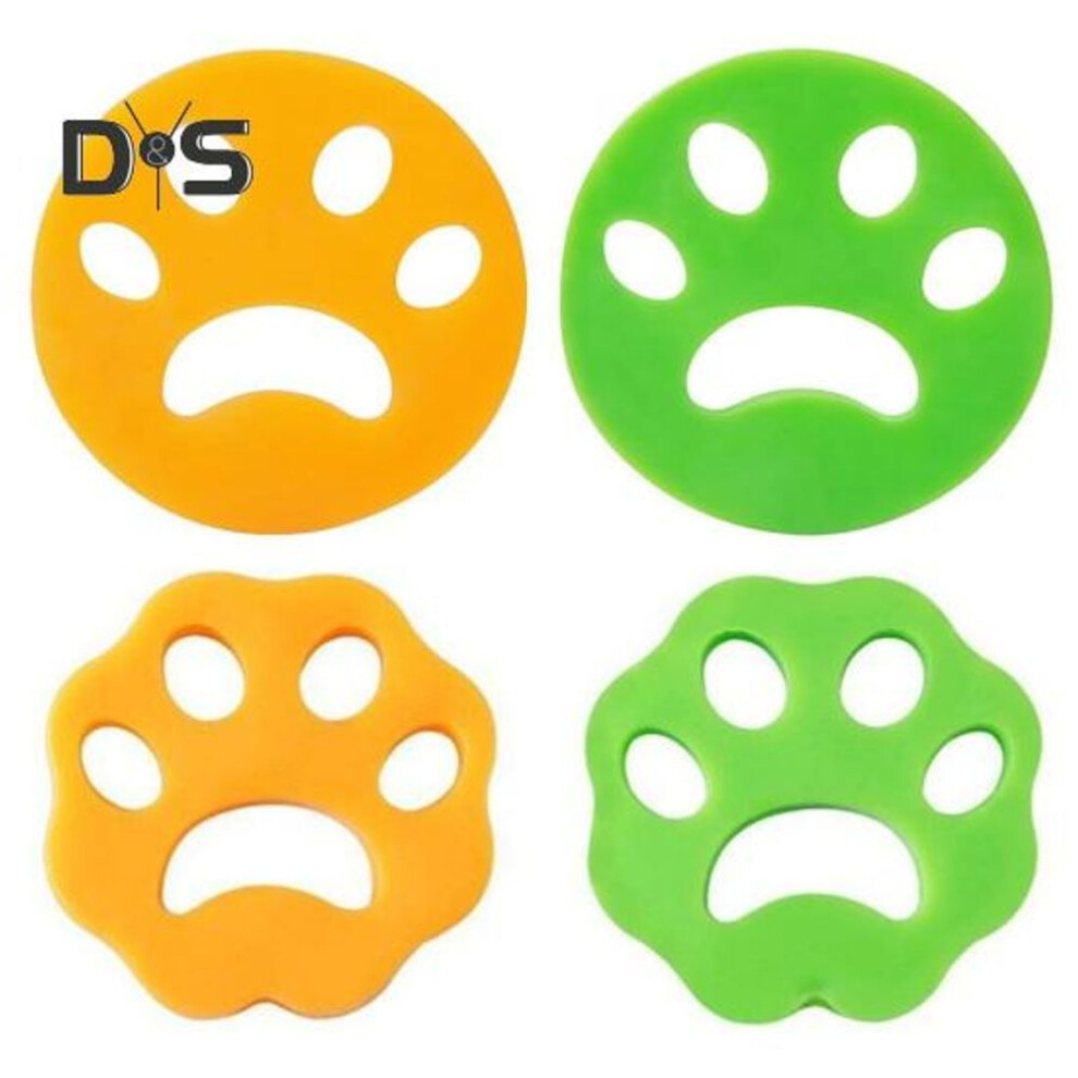 4Pcs Washing Machine Pet Hair Remover Paw Shape Hair Sticking Tool Pet Hair Removal Assistant Scale Reducer