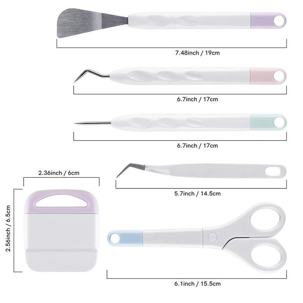6pcs/set Craft Vinyl Weeding Tools Set Scrapbook Diy Silhouette Relief Carving Tool Kit For Cricut Maker Silhouettes Hand Tools
