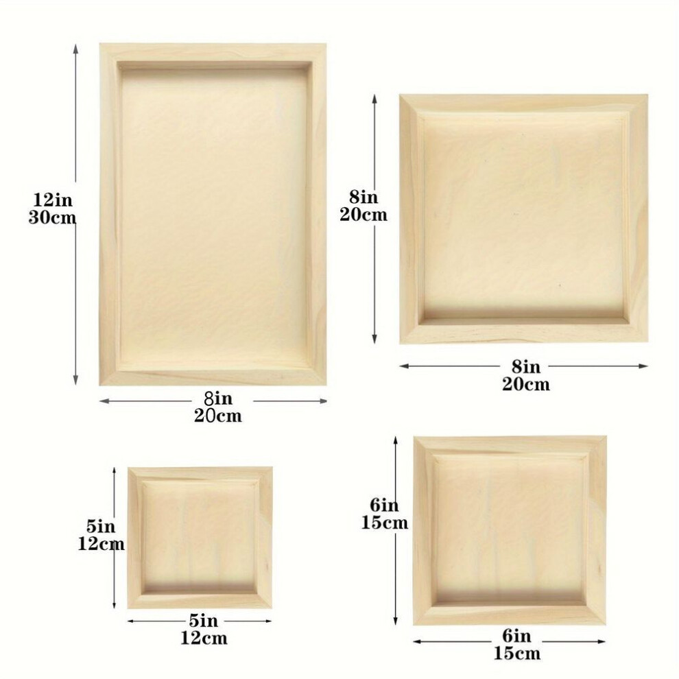 12pcs Wood Canvas Board Drawing Square Wooden Panels Art Wood Boards For Diy Painting Crafts Supplies