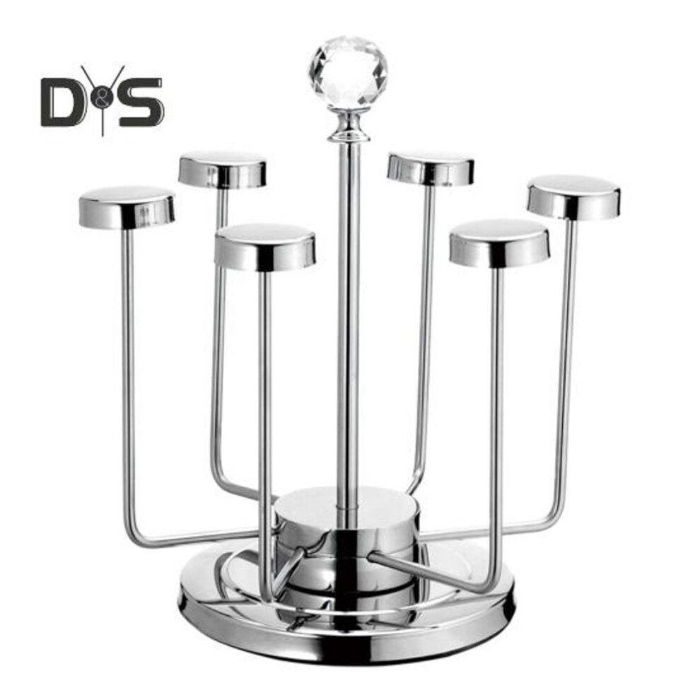 6 Cup Drying Rack Coffee Cup Holder Glass Drainer Stand Tea Cups Storage Rack Wine Glasses Holder Drinking Glass Organizer For Bar Kitchen