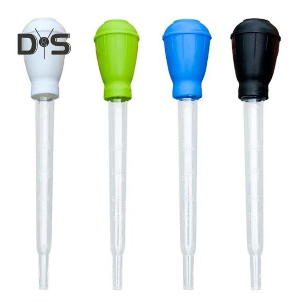 4Pcs 30ml Fish Tank Cleaning Waste Remover Manual Aquarium Water Changing Dropper Pipette Multi-functional Oil Suction Tube for Turkey Basters