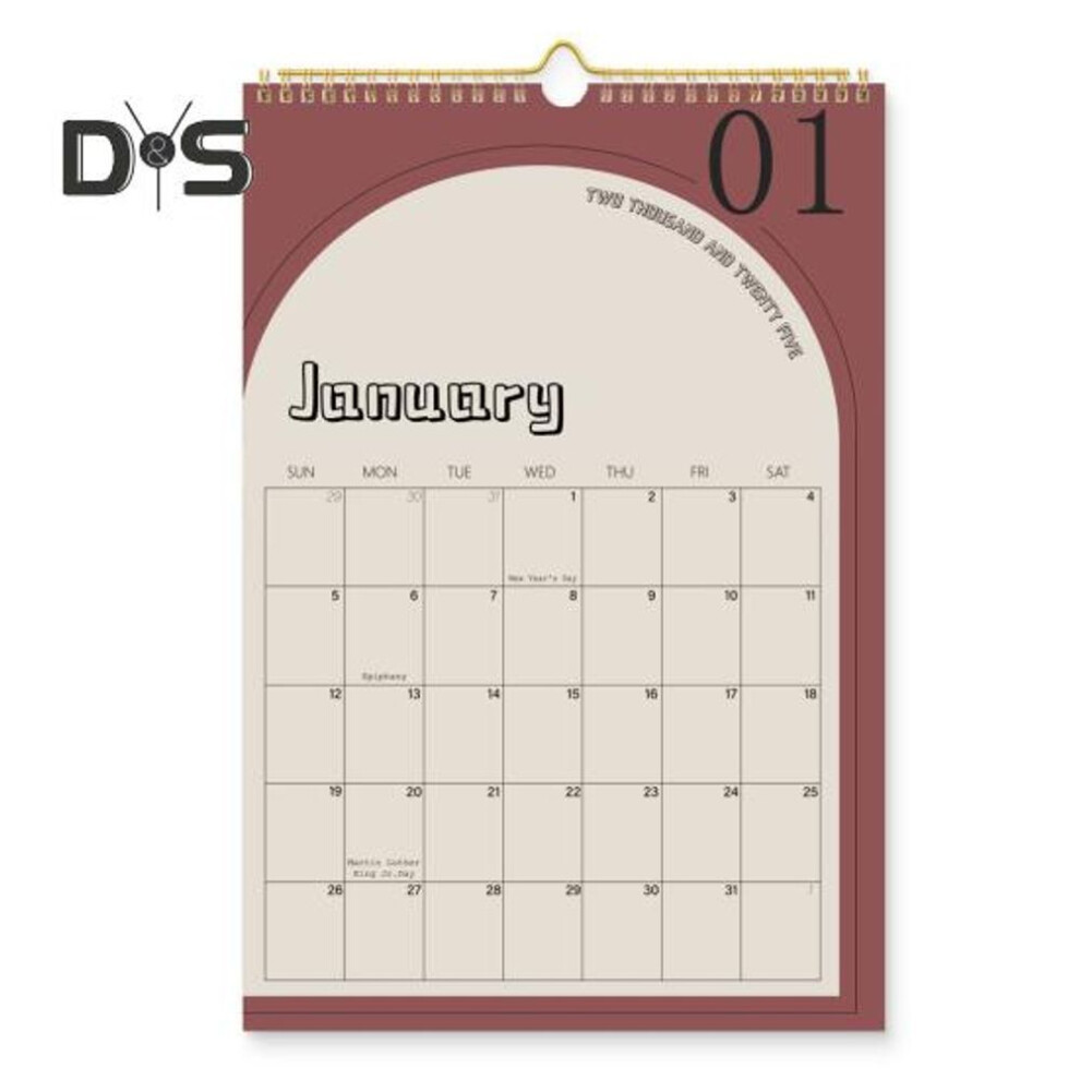 2025-2026 Wall Calendar Spiral Bound Wall Hanging Calendar Jan 2025 to June 2026 18 Monthly Planner for Home Office