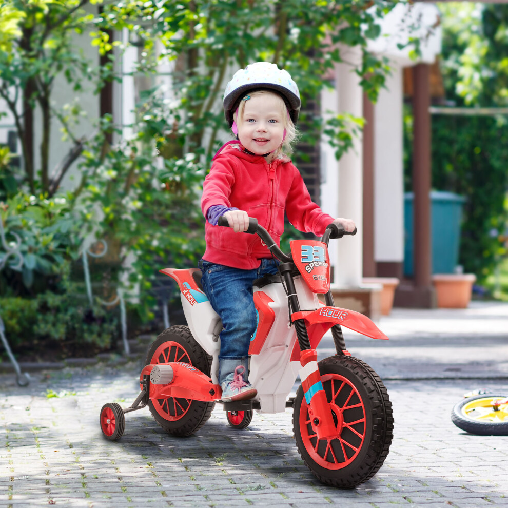 Homcom Unisex Red 12V Electric Motorbike Ride On Motorcycle Vehicle In Kids - Image 7