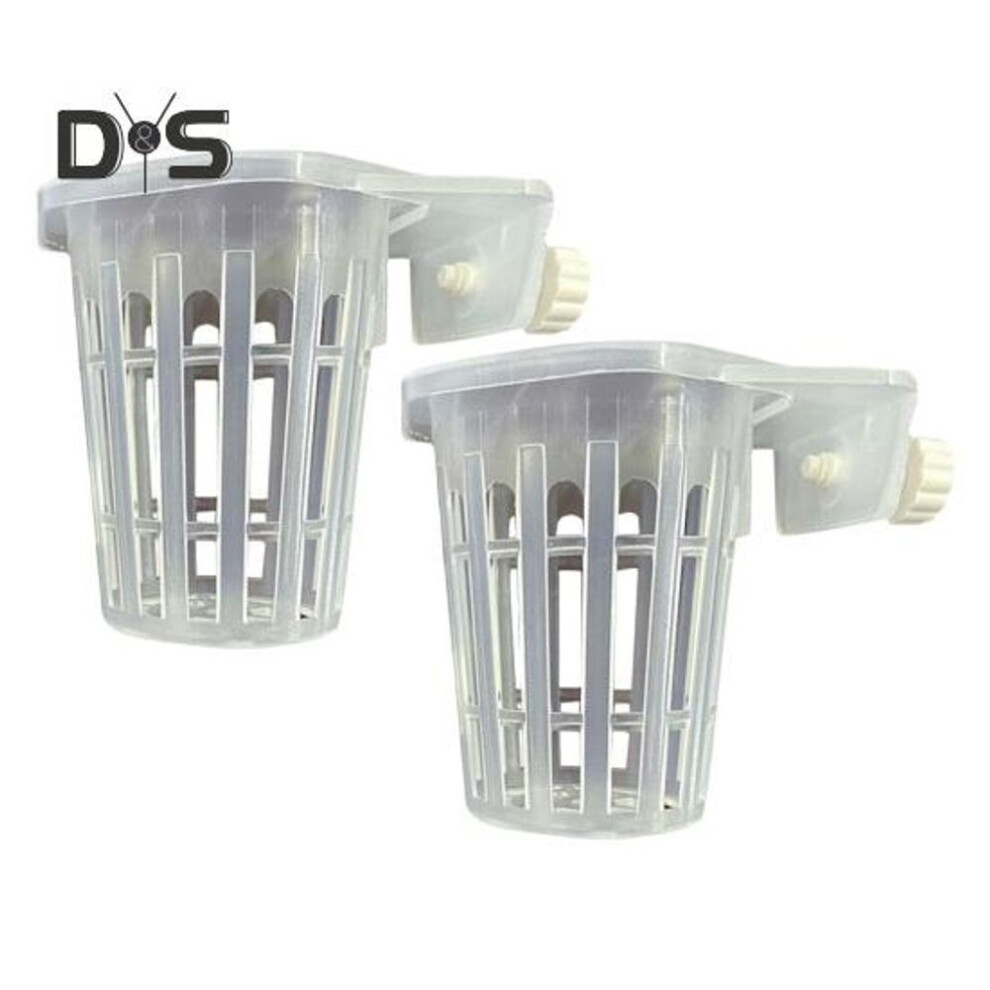 2pcs Wall-mounted Aquarium Plant Holder Aquatic Plant Hanger Fish Tank Basket Rack Hydroponic Plants Stand Cultivation Decoration Plastic Planter