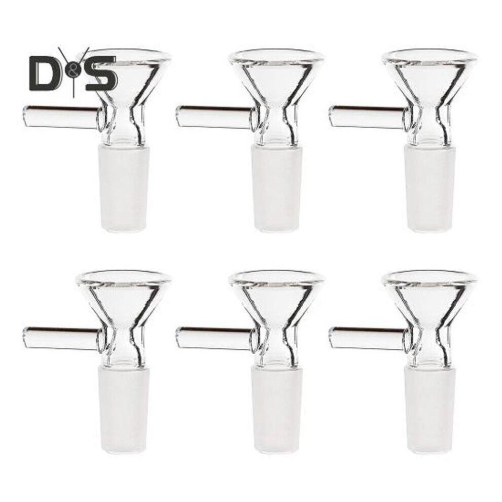 6pcs Glass Funnel With Silicone Base Small Lightweight Kitchen Lab Glass Funnel With Handle Portable Mini Funnel For Cooking Science Experiments