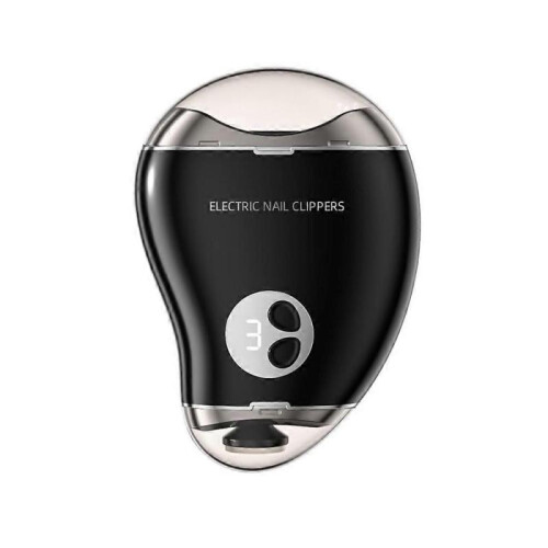 (black) 2 in 1 Electric Polishing Automatic Nail Clippers