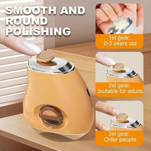 (black) 2 in 1 Electric Polishing Automatic Nail Clippers 2