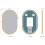 Brass Frame 800mm x 500mm LED Mirror with Colour Change 2