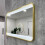 Brushed Brass 700mm x 500mm Backlit Mirror with Colour Change 1