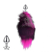 (Rose M)Tail Plug-in Fox Tail Cat Small Props Real Hair Small Tail Detachable Dog Playing Sp