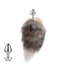 (Sun Fox M)Tail Plug-in Fox Tail Cat Small Props Real Hair Small Tail Detachable Dog Playing Sp