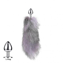 (Yinlan Zenglan L)Tail Plug-in Fox Tail Cat Small Props Real Hair Small Tail Detachable Dog Playing Sp