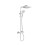 Square Thermostatic Rain Shower Complete Shower Kit Chrome 1