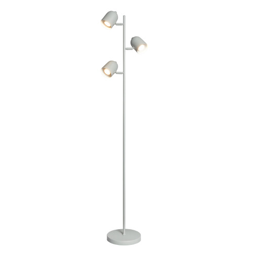 Litecraft Harry Task Floor Lamp Adjustable 3 Light - Matte Grey