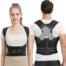(XL)Posture Corrector Back for Men and Women, Lightweight Breathable Bandage Back Support Shoulder Strap,Relief from Neck, Back and Shoulder Pain