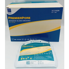 Premierpore Adhesive Island Dressings 10cm x 10 cm Box of 100 - REF: PM5102N
