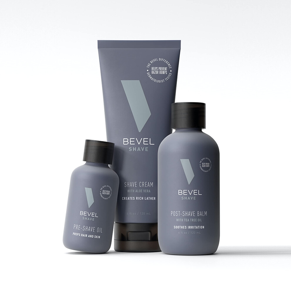 Photos - Razor / Razor Blade FASE Shaving Kit for Men by Bevel - Includes Pre Shave Oil Shaving Cream and After Shave Balm Clinically Tested to Reduce Skin Ir 