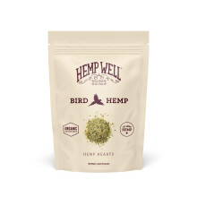 Hemp Well Organic Hemp Hearts -Reduces Feather Plucking Promotes Relaxation Immune Support Organically Sourced USA Grown GMO Free - 1 Pound Bag