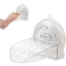 (transparent) Shower Foot Rest Shaving Leg Assist, Shower Foot Pedal, Foot Washing Stand with Suction Cup, Multi-Use Mini Shower Stool